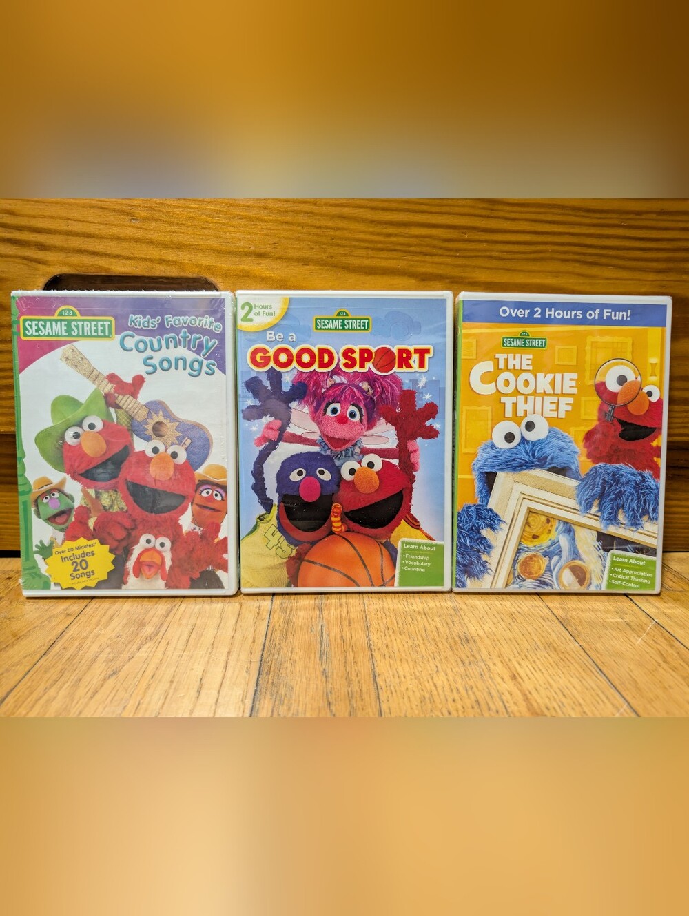 Brand New Lot of 3 Sesame Street DVDs – Sealed Kids Educational Bundle